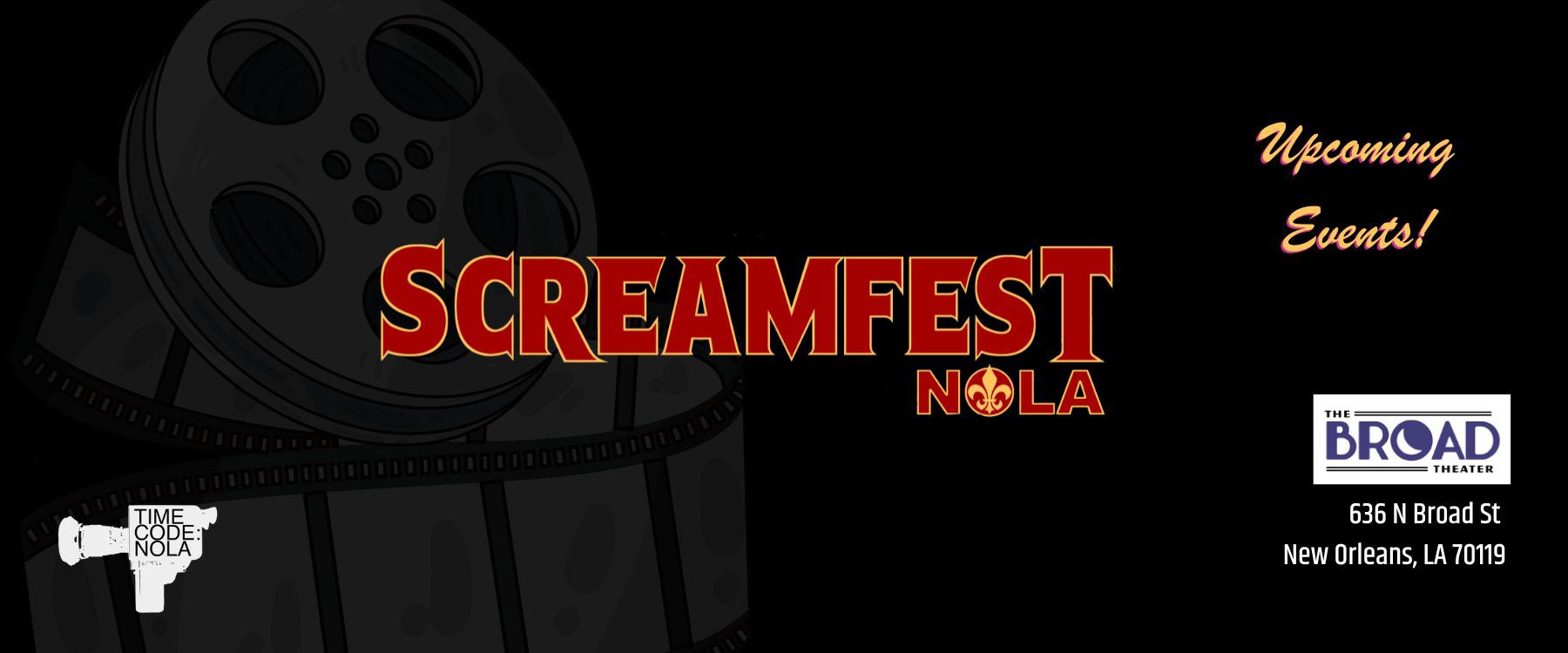 Screamfest NOLA Upcoming Events banner