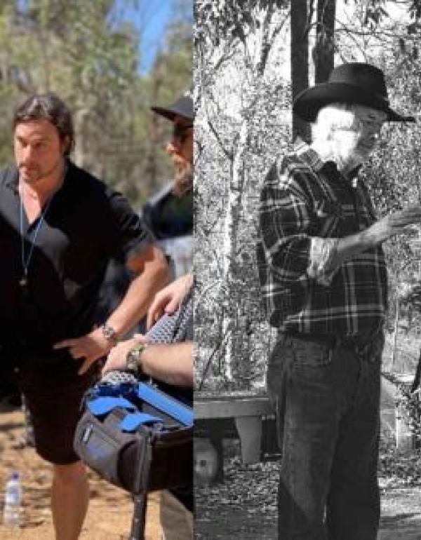 On set SHED with dir Steven J and John Jarratt