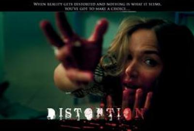 Distortion Bloody woman reaching out