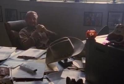 Driftwood sheriff sits at desk