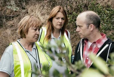 The Quota film still workers with yellow vest talking