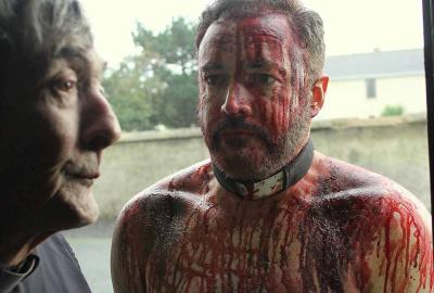 Sins of a Werewolf film still bloody man