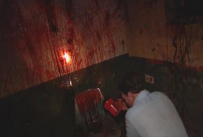 The Tunnel man in a bloody room