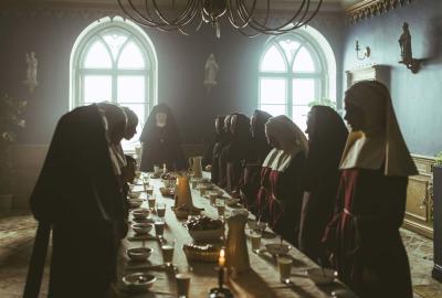 Welcome to Mercy film still nuns preparing to eat supper