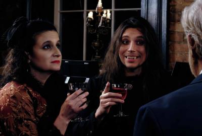 Vampire drinking 